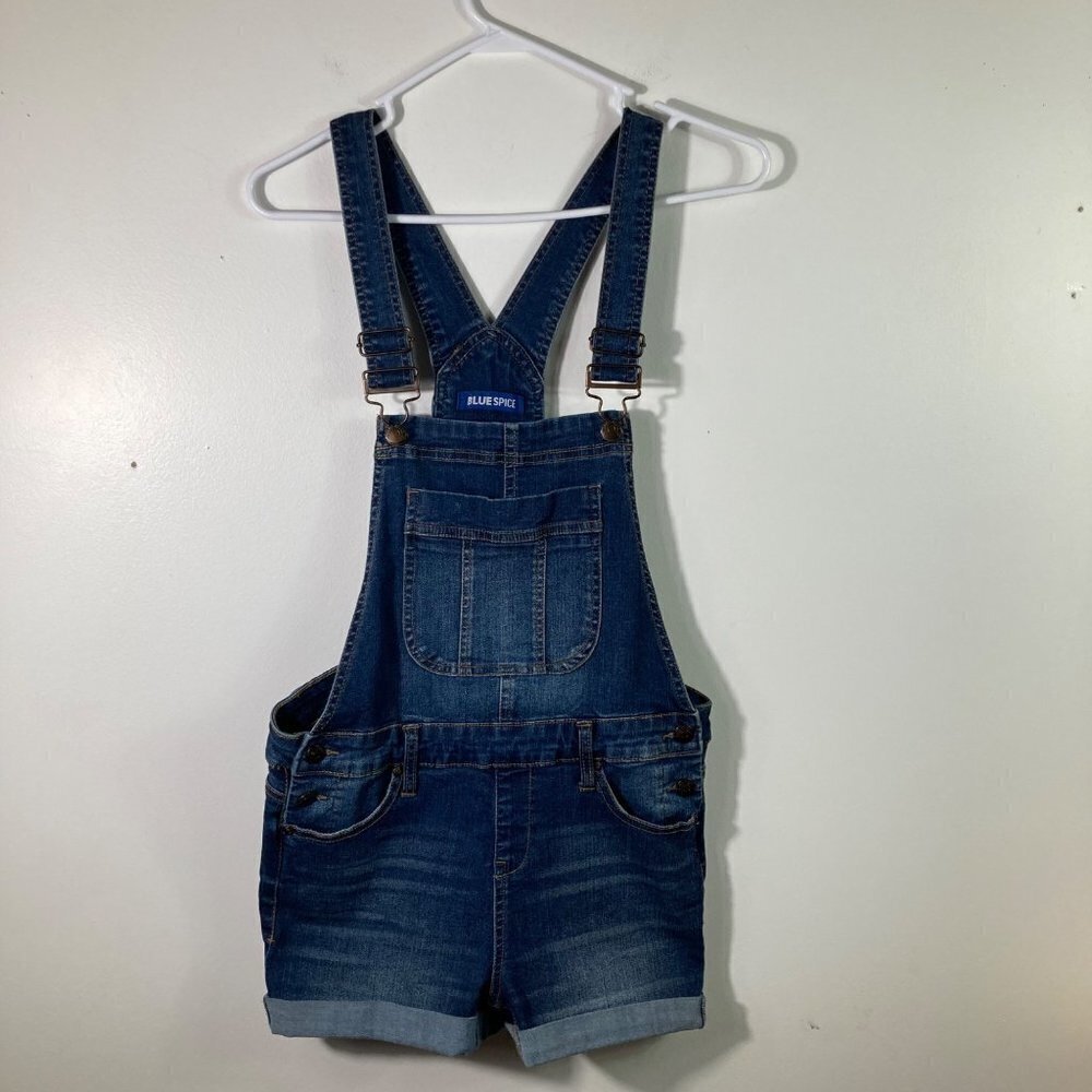 Womens Blue Spice Jean Denim Stretch Shortalls 9